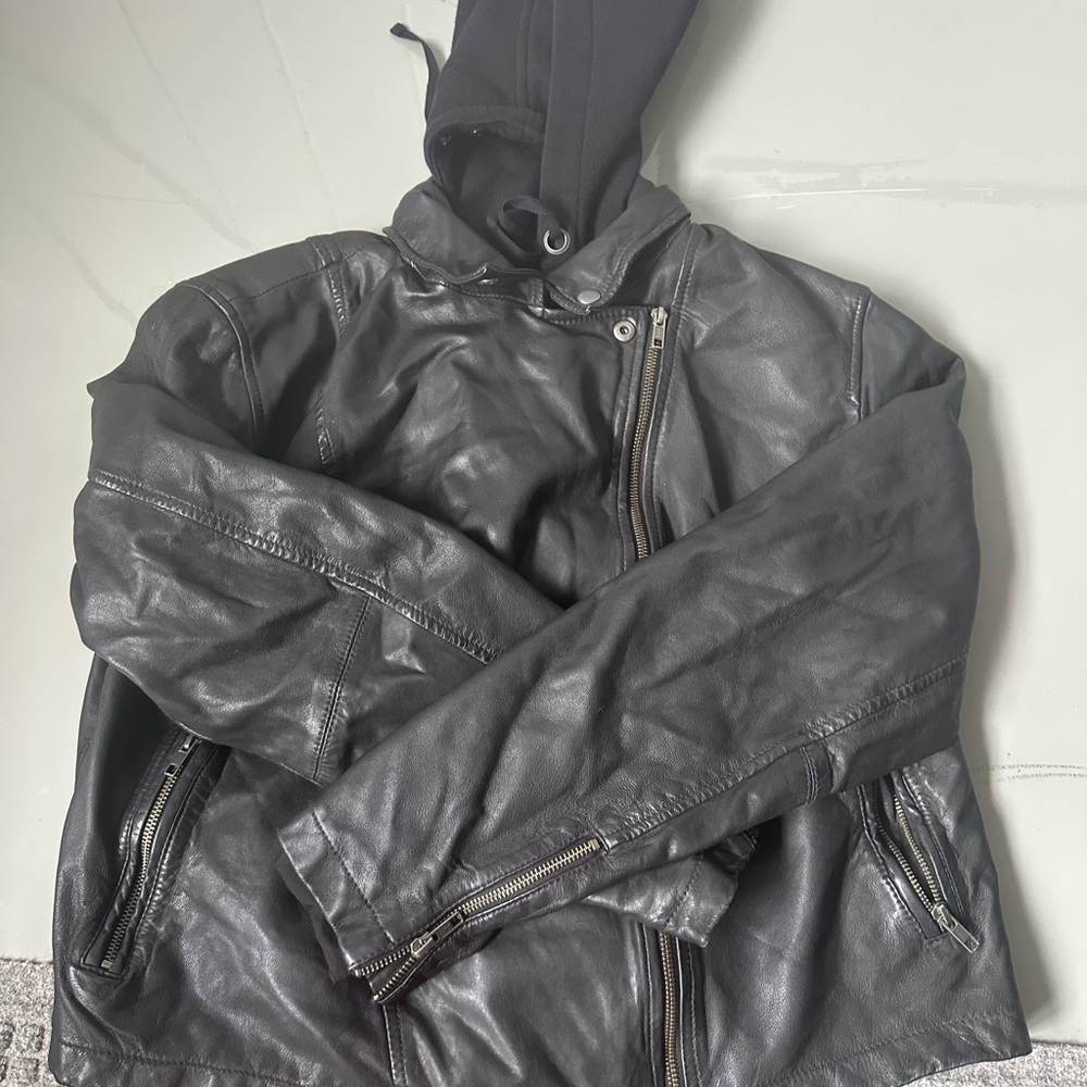 Vintage women motorcycle jacket XL